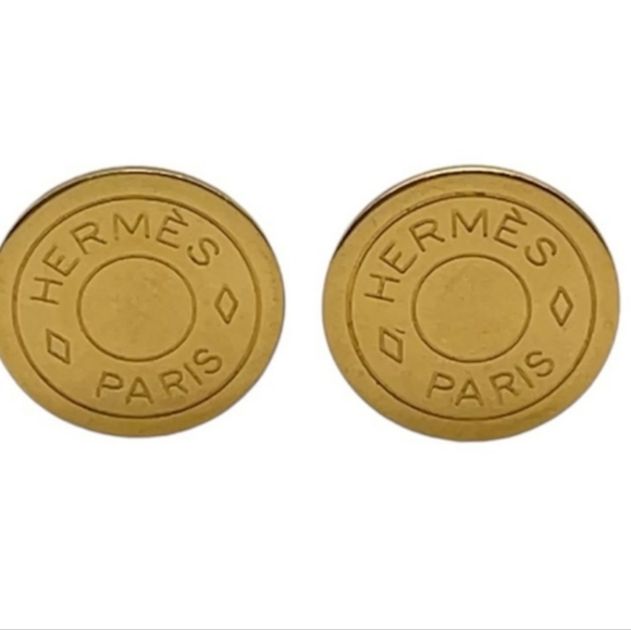 Hermes Clip On Earrings/ Preloved 🥰 - Picture 1 of 5
